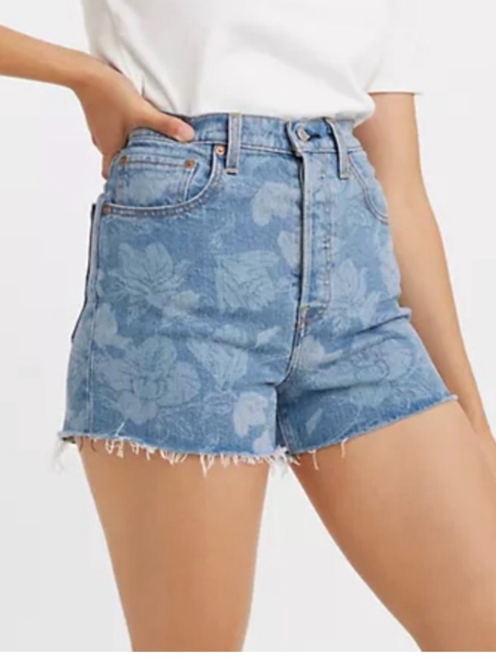 Levi’s NWT 501 Women’s Denim Cut Off Shorts Waist Sz 29 Blue Button Fly 5 Pocket